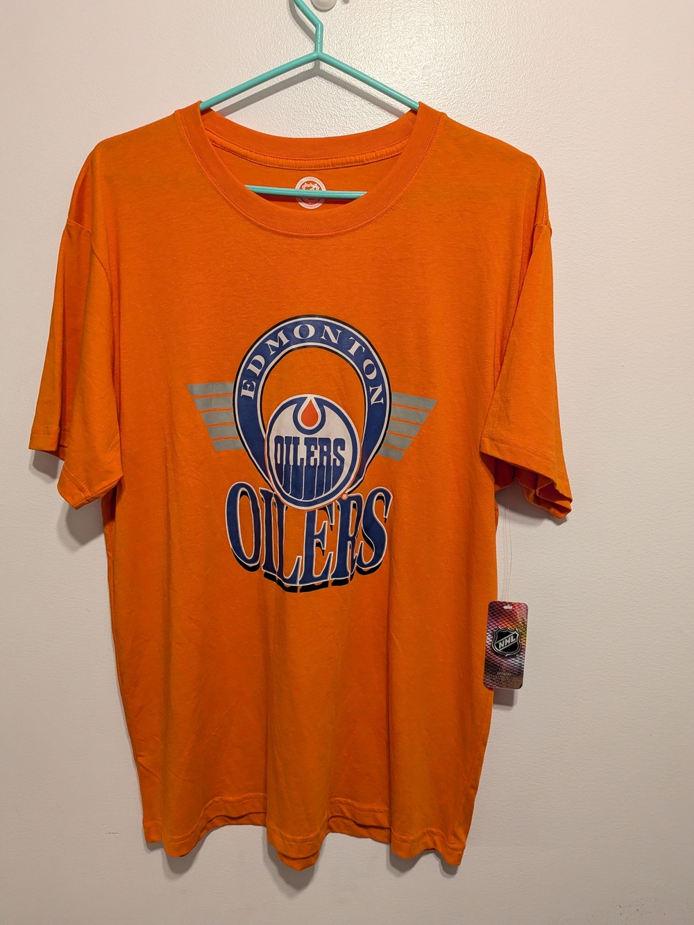 NHL Edmonton Oilers Orange Short Sleeve Logo Tee
